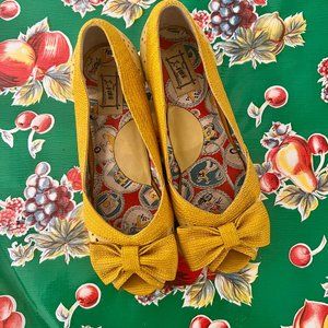 Miss L Fire Mustard Yellow Peep Toe